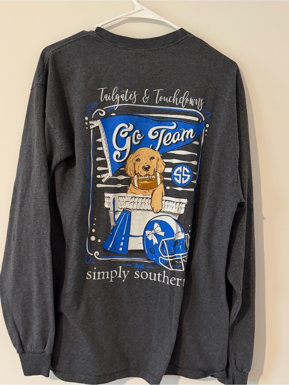 Simply Southern Football Graphic Long Sleeve Tee Women’s XL - Picture 8 of 11